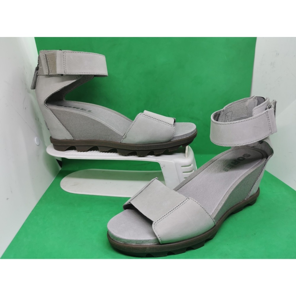 SOREL Women's JOANIE II ANKLE STRAP SANDAL DOVE Wedge Heeled Sandals Size 9.5 - Picture 16 of 16